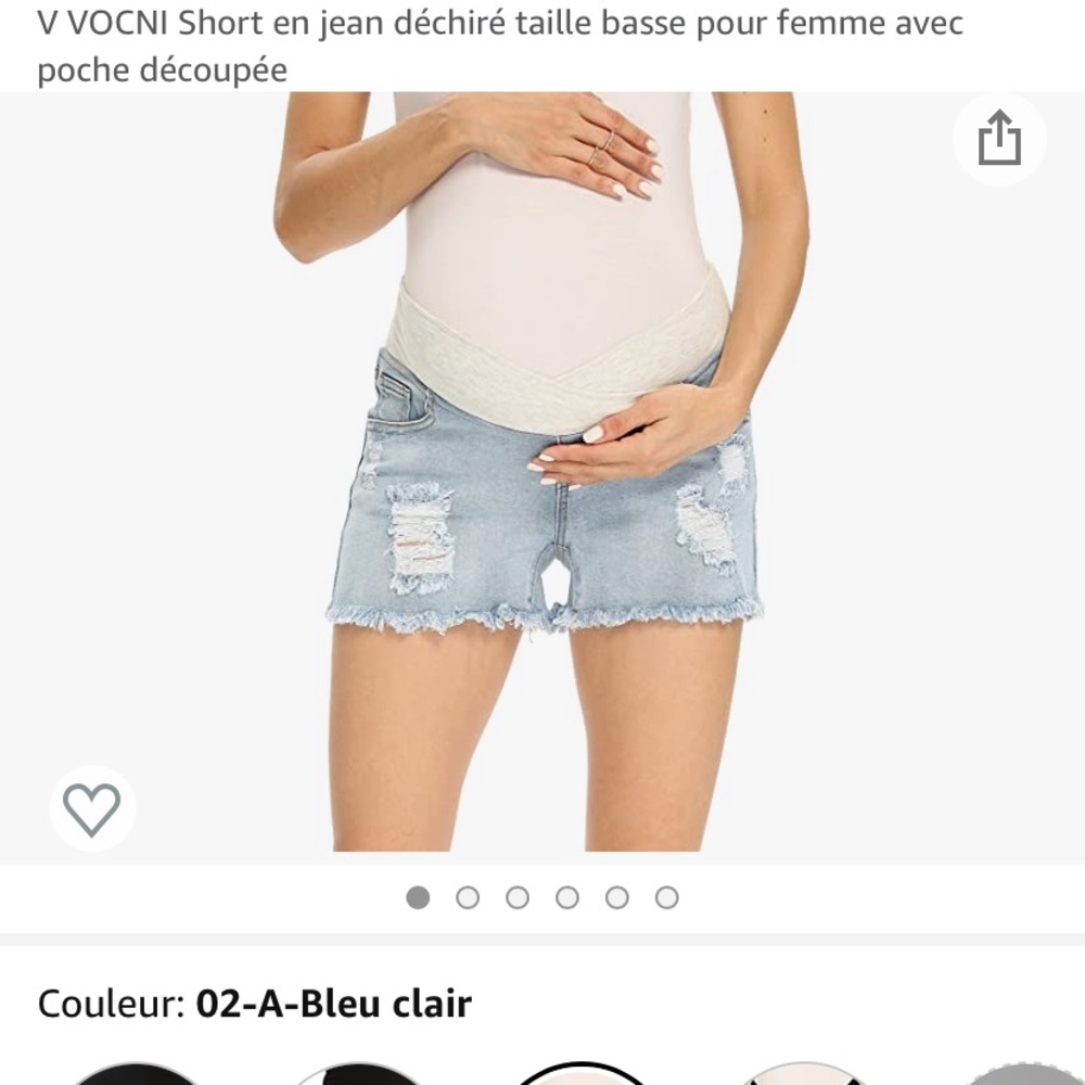 V VOCNI maternity denim shorts